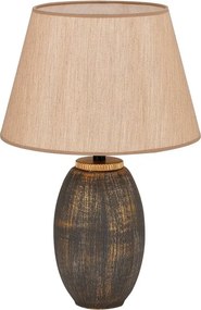 Szürke-bézs asztali lámpa textil búrával (magasság 46 cm) Yakamoz – Opviq lights
