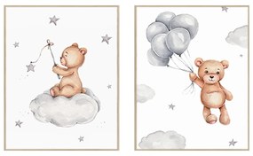Gyerek kép készlet 2 db-os 30x40 cm Teddy Bears – knor