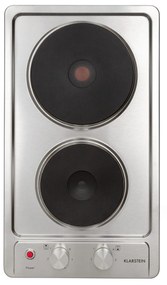 Klarstein Appetito Domino, elektromos főzőlap, 3000 W, 2 főzőlap, 6 teljesítményfokozat, rozsdamentes acél