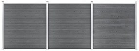 vidaXL szürke WPC kerítéspanel 526 x 186 cm
