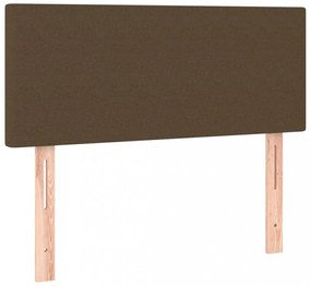 sötétbarna szövet LED-es fejtámla 80 x 5 x 78/88 cm