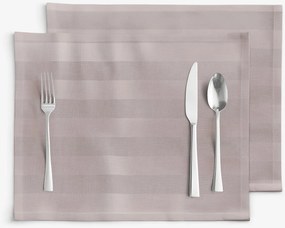 Goldea ünnepi damaszt reggeliző alátét - szürkésbarna csíkos - 2db 30 x 40 cm