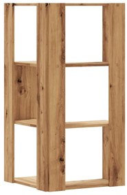 3 szintes szerelt fa sarok könyvespolc 50 x 50 x 102 cm