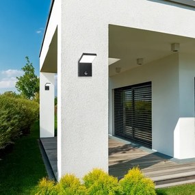 Brilagi - LED kültéri fali lámpa érzékelővel RIANO LED/8W/230V antracit