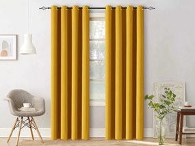 Sárga OXFORD függöny 140x250 cm Felfüggesztés: Hullámos sínszalag