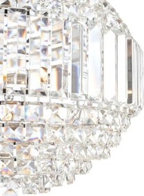 LAURA ASHLEY 3743651-Q VIENNA Kristály Függesztett Lámpa Fehér, Csiszolt Króm G9 IP20