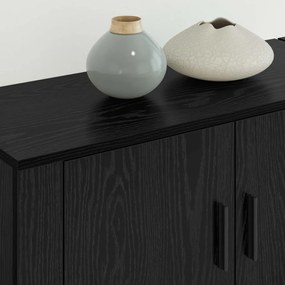 vidaXL Fali TV szekrény szett 2 pcs Fekete tölgy 80 x 34,5 x 40 cm