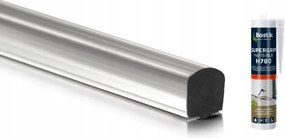 Akril Küszöb 10x10mm Zuhanykabin 60cm +Vízzáró ragasztó a kabinhoz