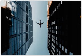 Poszterek 185x125 Repülőgép az épületek között