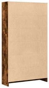füstös tölgy színű szerelt fa könyvszekrény 80 x 24 x 143 cm