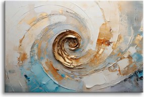 Vászonkép falikép nappaliba absztrakt örvény arany 80x120