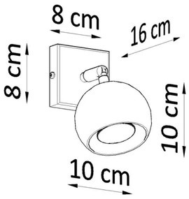 Sollux SL.0437 - Fali spotlámpa OCULARE 1xGU10/10W/230V