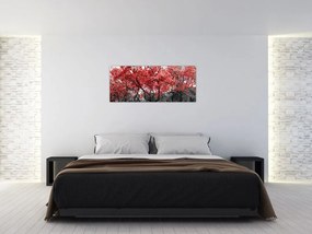 Kép - vörös fák, Central Park, New York (120x50 cm)