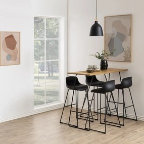 Fekete bárszék (ülésmagasság 76 cm) Tina – Actona