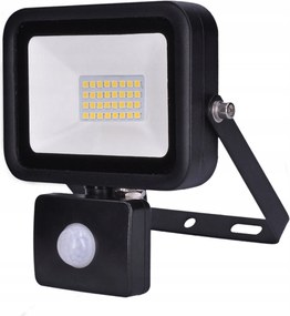 Solight Led spotlámpa Pro 30W szenzorral, 2760lm, 5000K, IP44, fekete