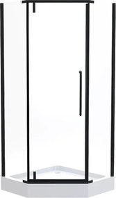 Sarok zuhanykabin ötszögletű 90x90x205cm jobbos-balos