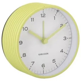 Karlsson 6010GR design ébresztőóra sárga, átmérő 9cm