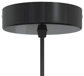 függesztéklámpa magassága állítható E27 fényes fekete Ø22cm fém