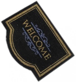 Üdv Welcome lábtörlő fekete kókusz szennyfogó 60 x 80 cm