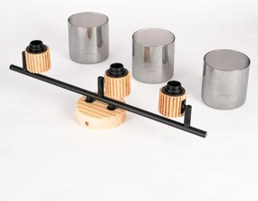 Brilagi - HYGGE spotlámpa 3xE14/15W/230V kaucsukfa/füstszínű