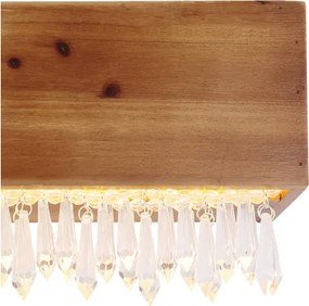 Globo 15554W Falilámpa fekete fém váz, barna fa test, opál akril búra, benne akril-kristály dekorral. SZxM:370x170, AL:110, inkl. 1xLED 12W 230V, 430lm 3000K