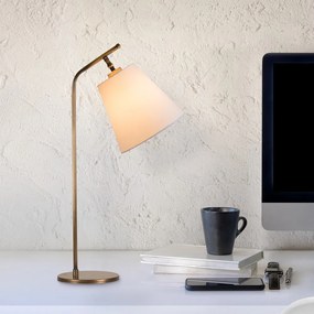 Fehér-bronzszínű asztali lámpa (magasság 67 cm) Salihini – Opviq lights