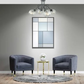 Felületre szerelhető csillár  EVIE 4xE27/60W/230V antracit/átlátszó