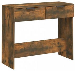 füstös tölgyszínű szerelt fa tálalóasztal 90 x 36 x 75 cm