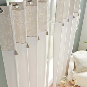 Fehér-bézs pamutkeverék függöny 140x240 cm Altea – douceur d'intérieur