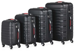 monzana® Fekete 4 részes utazóbőröndök készlete