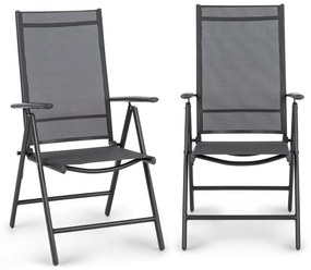 Almeria garden chair, összecsukható szék, 2 darabos szett, 56,5 x 107 x 68 cm, comfortmesh, antracit
