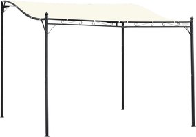 Outsunny Pergola Kerti Pavilon Napernyő Fém Krém 297x297cm | Aosom