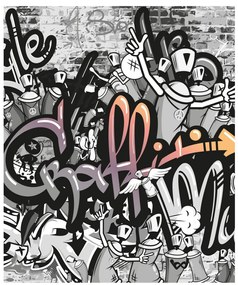 Fotótapéta modern graffitti művészet - 225x270 - cm