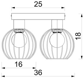 Spotlámpa LAPS 4xE27/15W/230W fekete