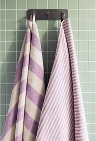 Barna-krémszínű frottír pamut fürdőlepedő 70x140 cm Gobo – noo.ma