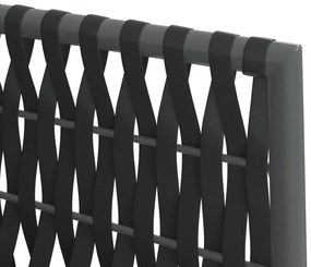 6 db fekete polyrattan kerti szék párnával 54x61x83 cm