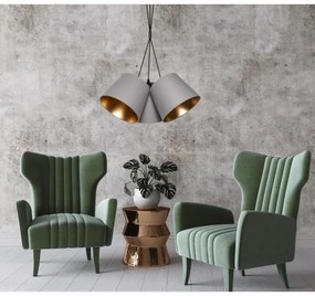 Csillár zsinóron ZOMA 3xE27/60W/260V szürke/réz