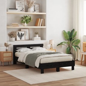Tömör Ágykeret Fekete tölgy Tömör fa 120 x 200 cm Tartós