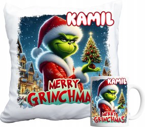 Bögre És Párna Szett Grinch Karácsonyi Mikulás Ajándék Név