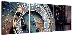 Kép - Orloj, Prága (órával) (90x30 cm)