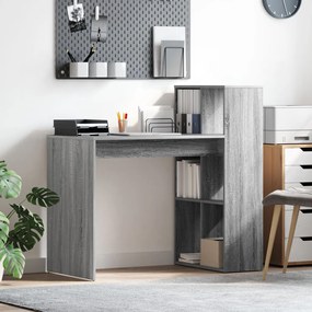 Íróasztal Szürke Sonoma MDF, laminált Közepes Szürke íróasztal