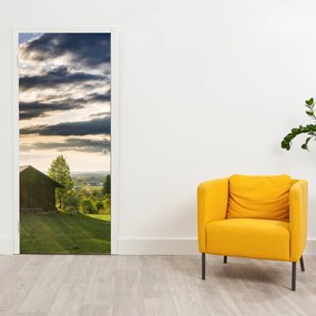 Fotótapéta ajtóra - Erdei házikó (95x205cm)