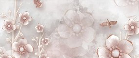 Kép - Rózsaszín virágok (120x50 cm)