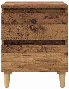 vidaXL Ágyat tartó szekrény fiókkal Öreg fa 40 x 35 x 50 cm Faanyag
