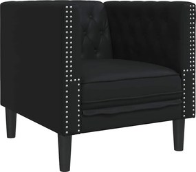 vidaXL Kanapé Fekete 74,5 x 71 x 70,5 cm PVC
