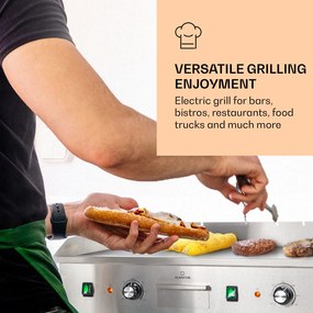 Klarstein Grillmeile 4400, elektromos grill, 2 x 2200 W, rozsdamentes acél grill lap