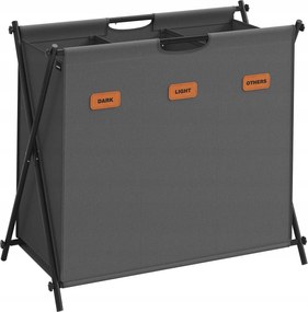 Szabadonálló szennyestartó kosár Songmics 135l szürke