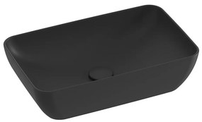 Ravak XJX0D150000 - Ráépített mosdó CERAMIC SLIM 50x31 cm kerámia/fekete