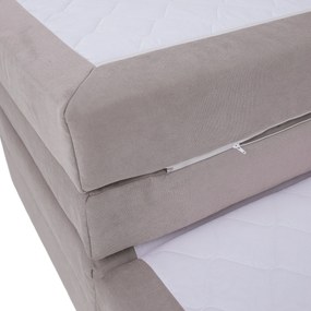Boxspring ágy, 200x200, szürkésbarna Taupe, APRIL