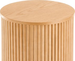 Tamis kerek dohányzóasztal 40 cm - natúr
